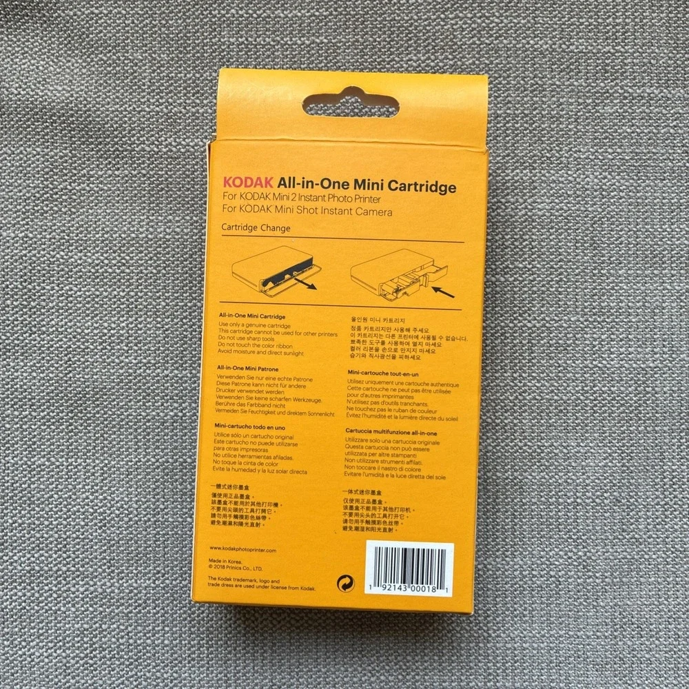 KODAK All-in-One Mini 2 Photo Printer Cartridge 20 Sheets 54x86mm Paper KOD-MC20